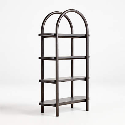 Crate and barrel 2024 black bookcase