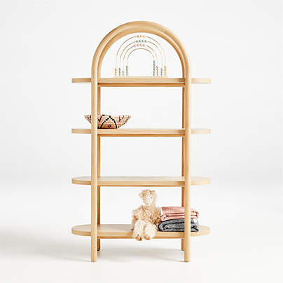 Canyon Natural Wood Tall 4-Shelf Bookcase by Leanne Ford