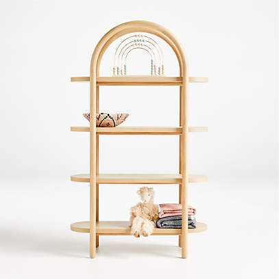Canyon Natural Wood Tall 4-Shelf Kids Bookcase by Leanne Ford +