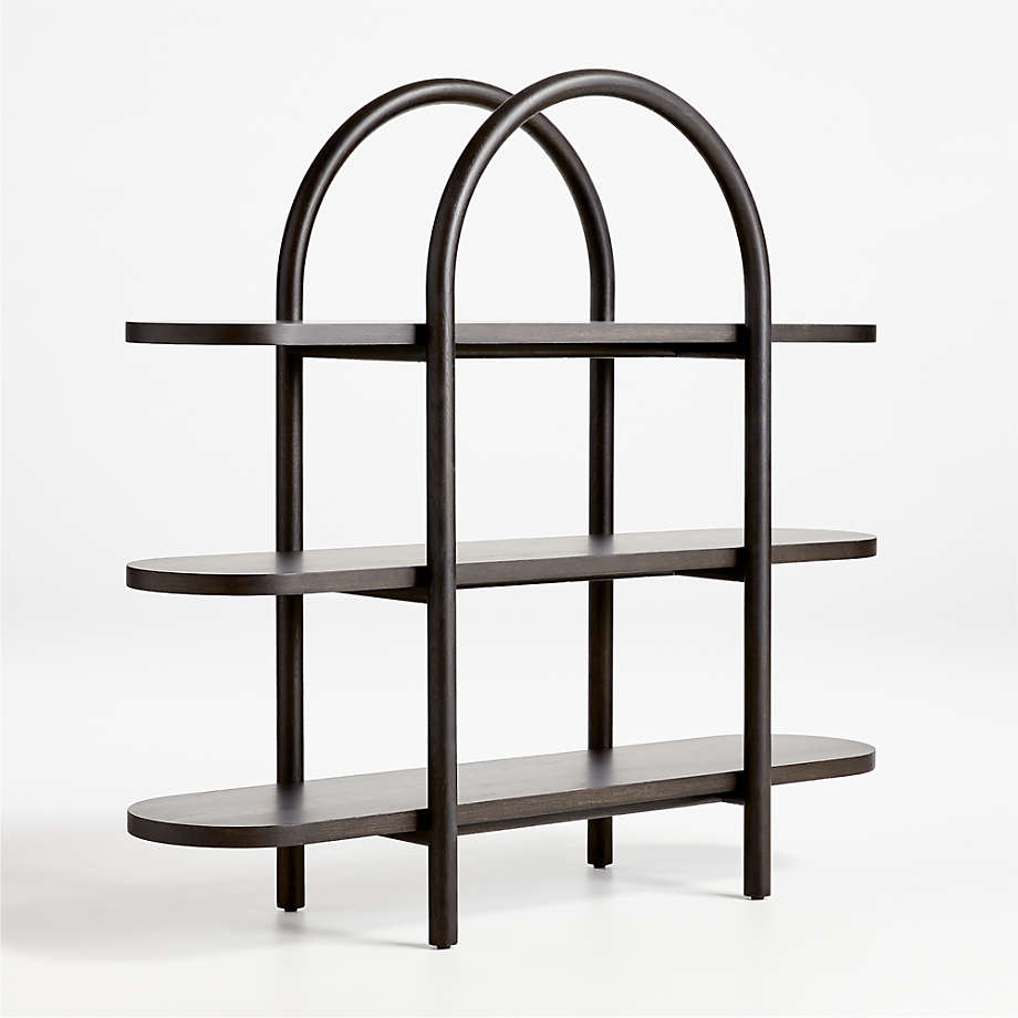 Crate and barrel 2024 black bookcase