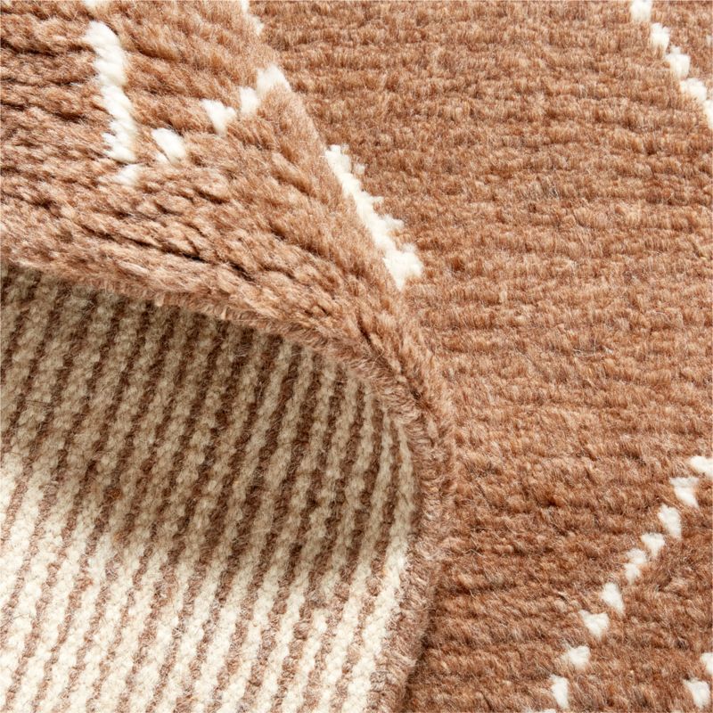 Dolomites Wool Hand-Knotted Caramel Brown Rug Swatch 12"x18" - image 2 of 4