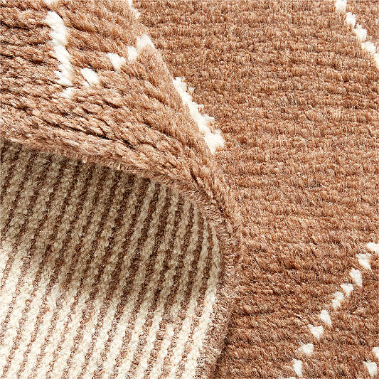 Dolomites Wool Hand-Knotted Caramel Brown Area Rug