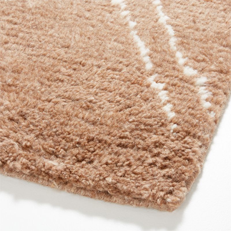 Dolomites Wool Hand-Knotted Caramel Brown Rug Swatch 12"x18" - image 3 of 4