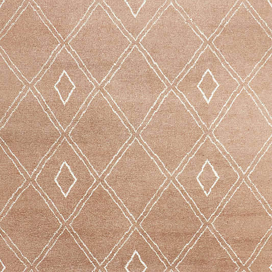 Dolomites Wool Hand-Knotted Caramel Brown Rug Swatch 12"x18"