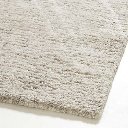 Dolomites Wool Hand-Knotted Silver Grey Area Rug