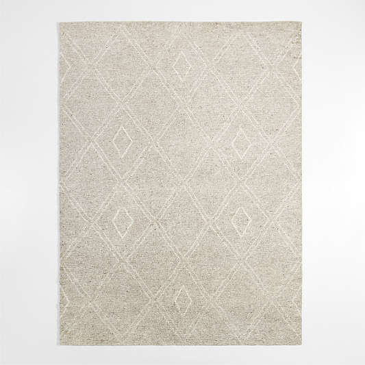 Dolomites Wool Hand-Knotted Silver Grey Area Rug