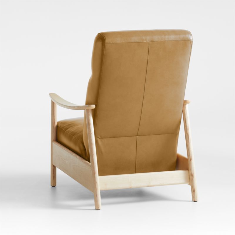 Domingo Leather Reclining Accent Chair with Wood Frame - image 8 of 10