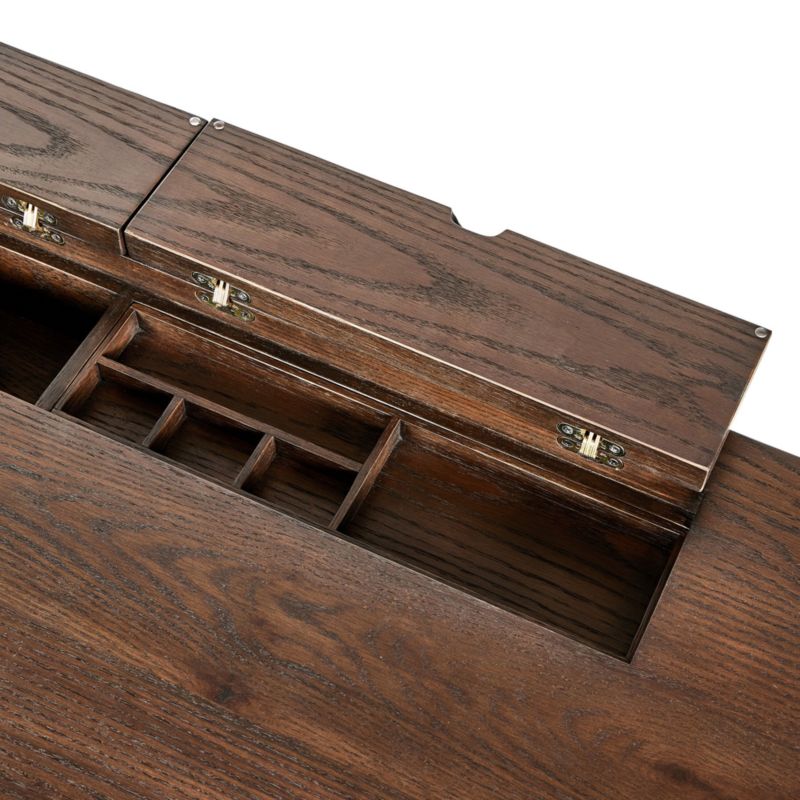 Donley 78" Umber Oak Wood Desk with Wirelsss Charging - image 6 of 8