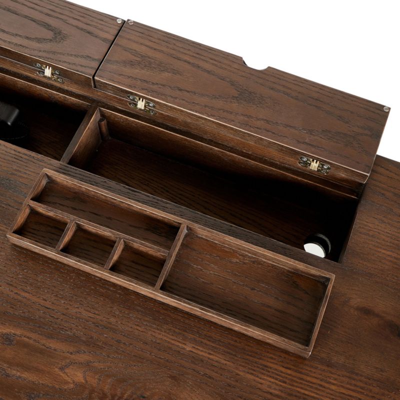 Donley 78" Umber Oak Wood Desk with Wirelsss Charging - image 7 of 8