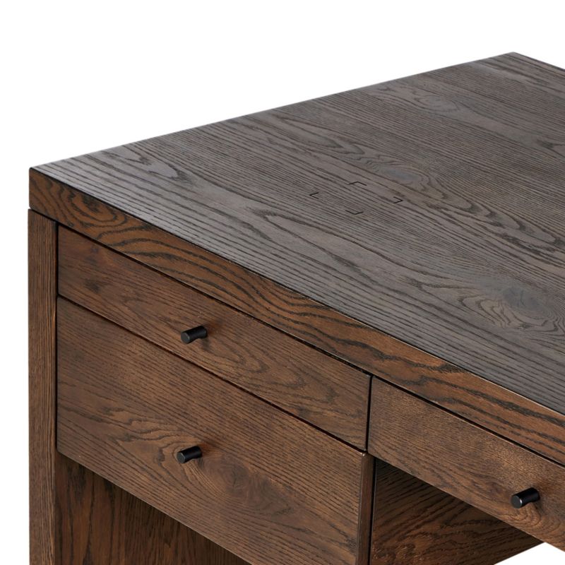 Donley 78" Umber Oak Wood Desk with Wirelsss Charging - image 4 of 8