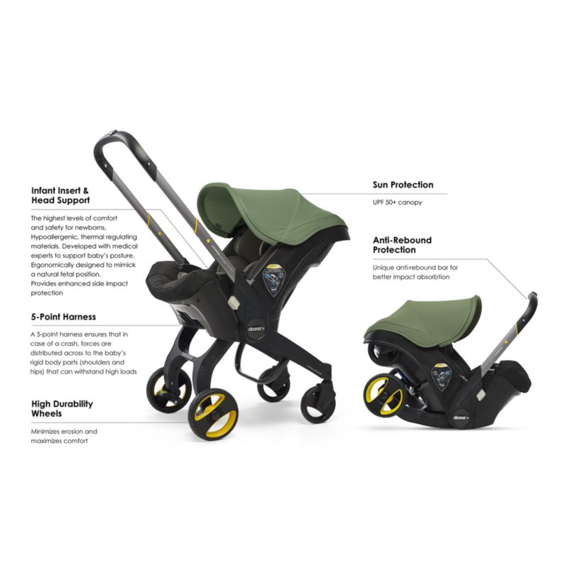 Doona ™ Midnight Black Compact Infant Car Seat & Stroller with Base