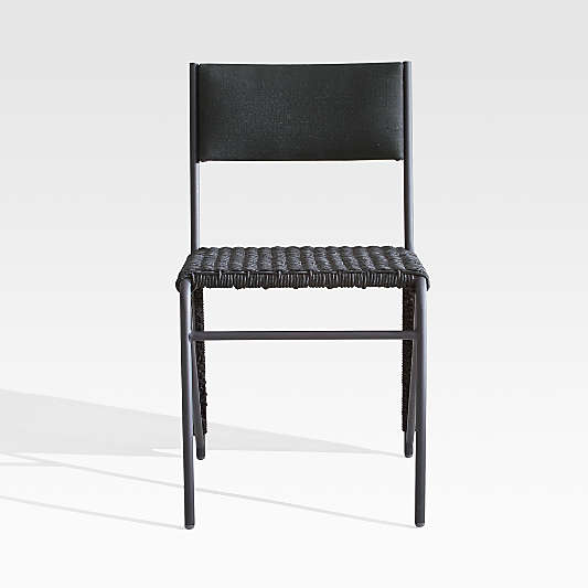 Dorado Black Small Space Outdoor Dining Chair