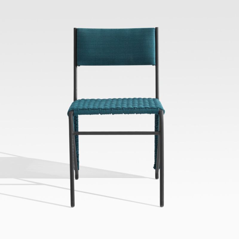 Dorado Teal Small Space Outdoor Dining Chair