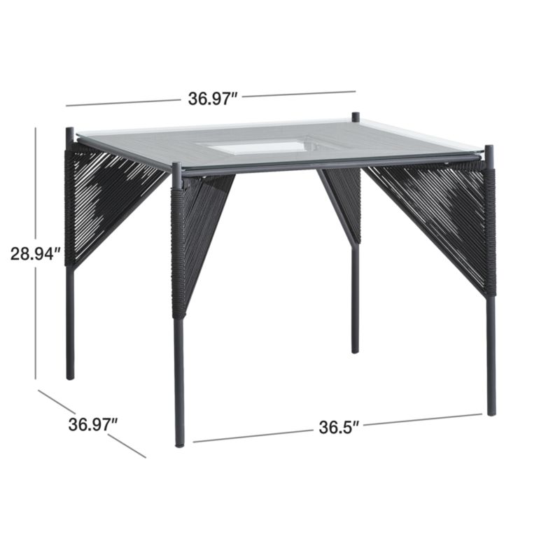 Dorado Black Small Space Outdoor Dining Table