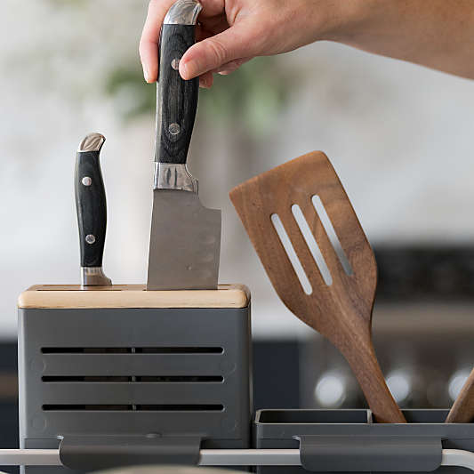 Dorai Home Dish Rack with Drying Stone in Slate
