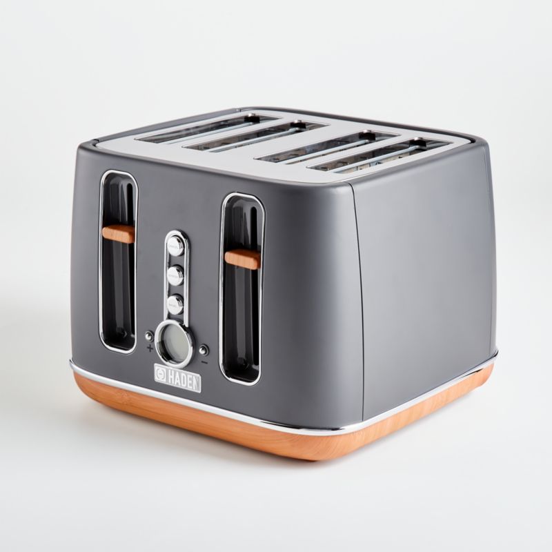 HADEN Dorchester Pebble Grey 2Slice Toaster + Reviews Crate & Barrel