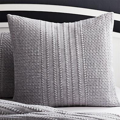 View Doret Grey Jersey Pillow Sham Euro details