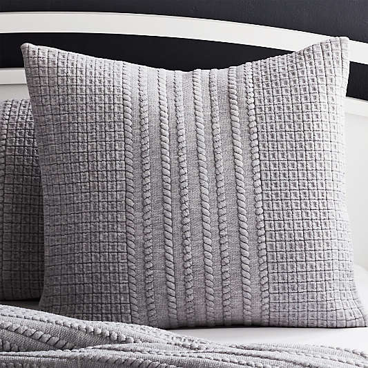 Doret Grey Jersey Pillow Sham Euro