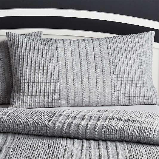 Doret Grey Jersey Pillow Sham King