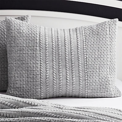 View Doret Grey Jersey Pillow Sham Standard details