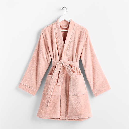 Dorm Terry Pale Pink Bath Robe Small/Medium