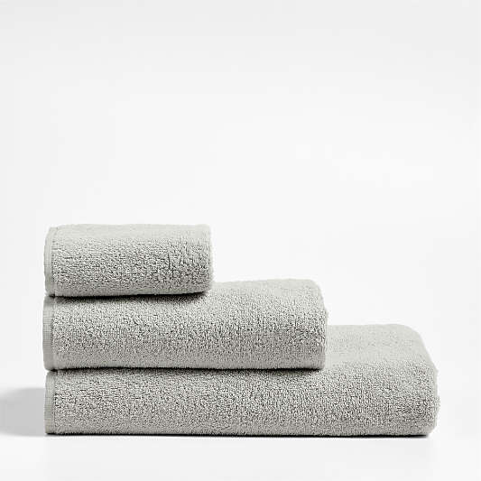 Dorm Turkish Organic Cotton Light Grey Bath Towels