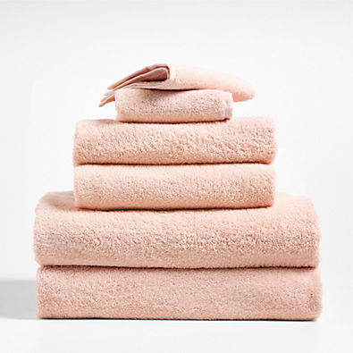 View Dorm Turkish Organic Cotton Pale Pink Bath Towel, Set of 6 details