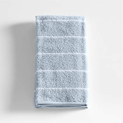 Dorm Turkish Organic Cotton Sky Blue Striped Hand Towel