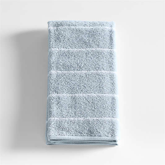 Dorm Turkish Organic Cotton Sky Blue Striped Hand Towel
