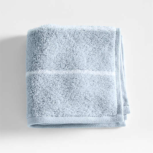 Dorm Turkish Organic Cotton Sky Blue Striped Washcloth