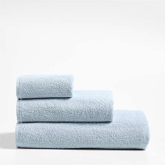 Dorm Turkish Organic Cotton Sky Blue Bath Towels