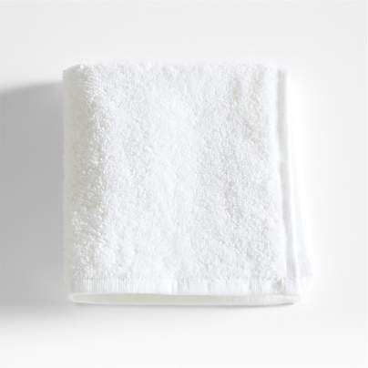 Dorm Turkish Organic Cotton Crisp White Washcloth