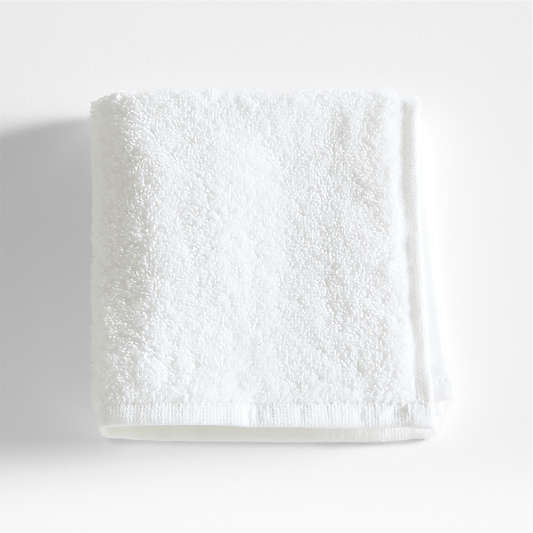 Dorm Turkish Organic Cotton Crisp White Washcloth