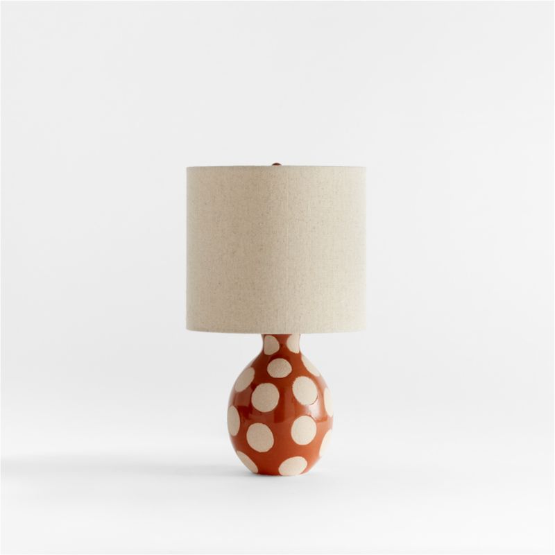 Dot Almond Brown Ceramic Kids Table Lamp - image 10 of 15