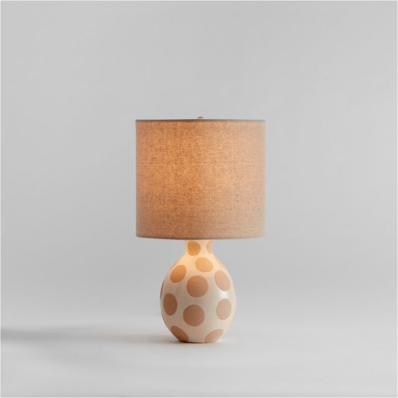 Dot White Ceramic Kids Table Lamp