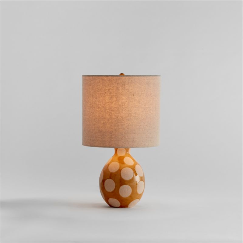 Dot Tuscan Yellow Ceramic Kids Table Lamp - image 0 of 16