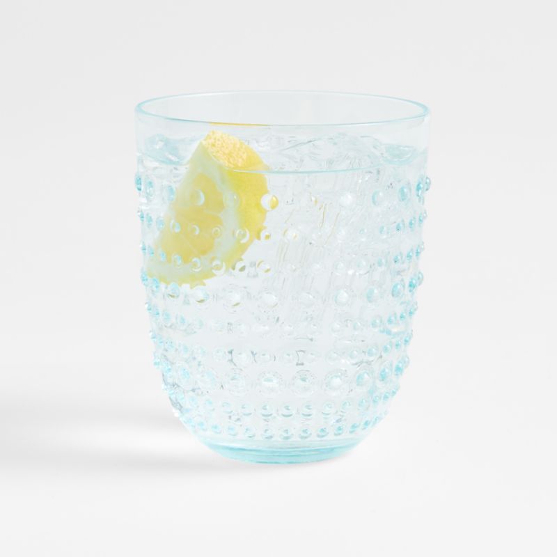 Dottie Aqua Acrylic Drink Glass