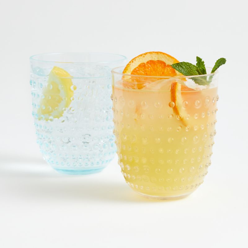 Dottie Aqua Acrylic Drink Glass