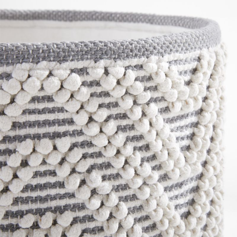 Dottie Grey Woven Macramé Kids Storage Bin - image 6 of 7