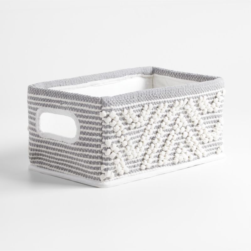 Dottie White Woven Macramé Diaper Caddy + Reviews