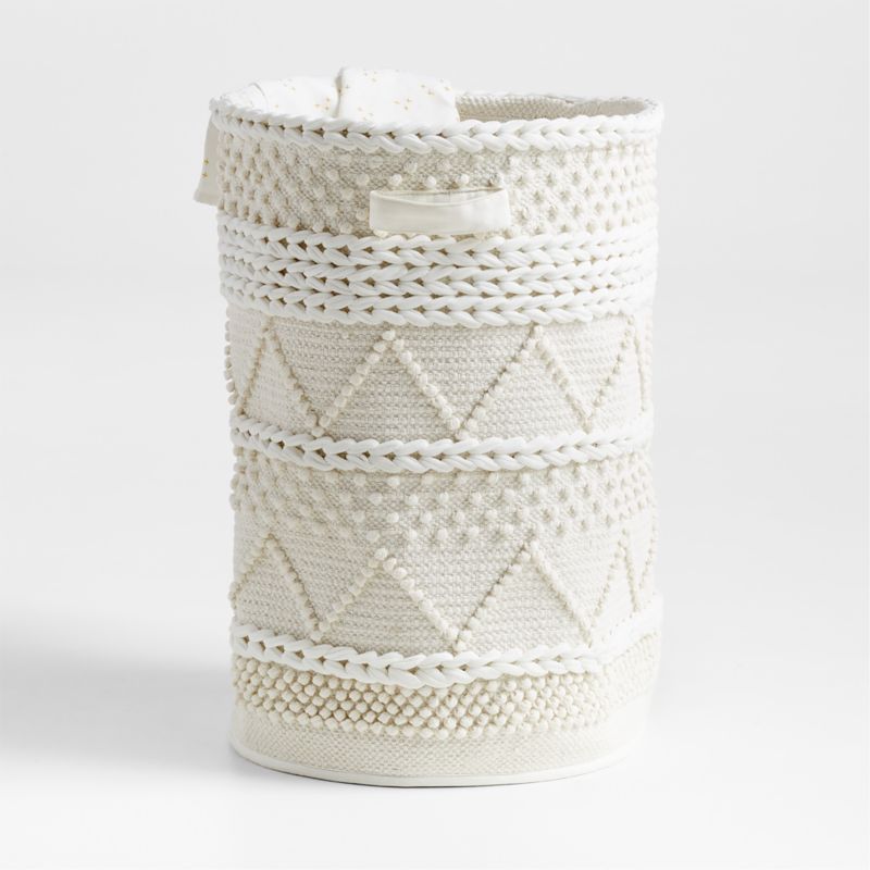 Dottie White Macramé Woven Kids Hamper