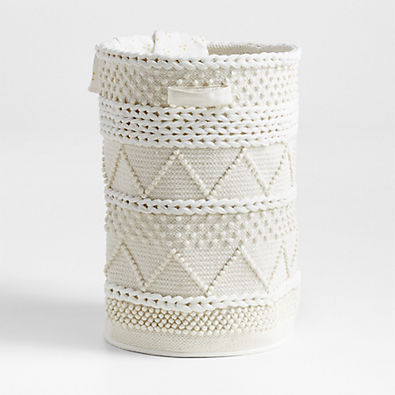 View Dottie White Macramé Woven Kids Hamper details