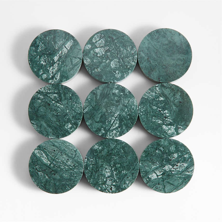 Dottie Marble Green Trivet | Crate & Barrel