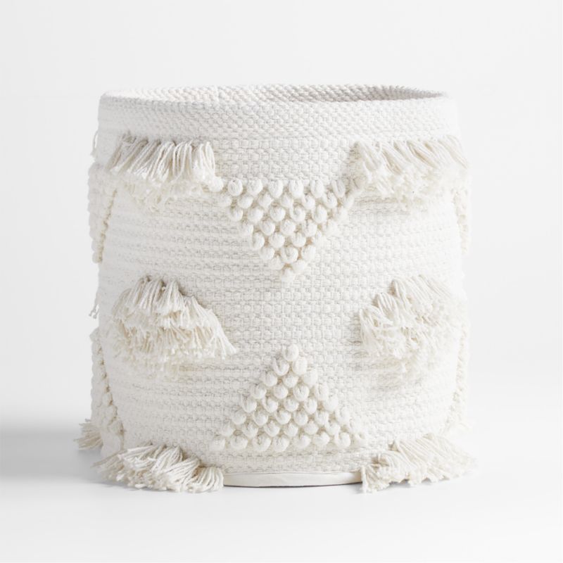 Dottie White Woven Macramé Kids Small Storage Bin - image 5 of 12