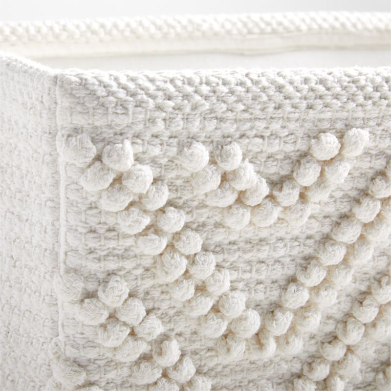 Dottie White Woven Macramé Diaper Caddy - image 4 of 6