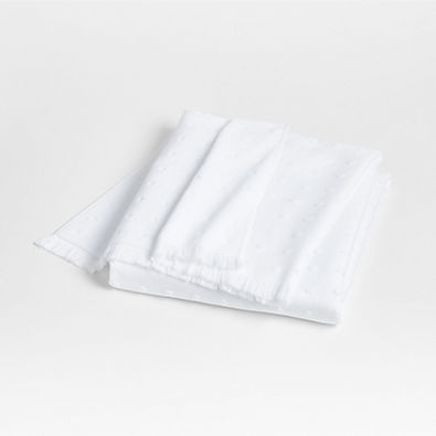 View Dotty Organic Cotton White Bath Sheet details