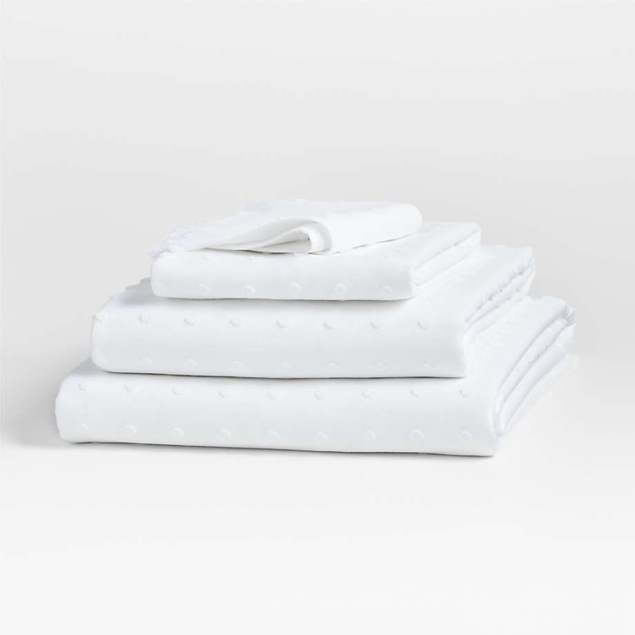 Bright White Antimicrobial Organic Cotton Bath Towels