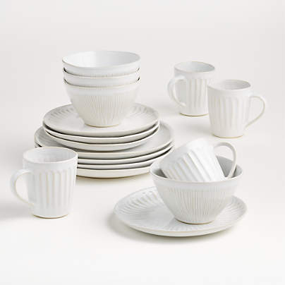 Dover 16-Piece White Dinnerware Set