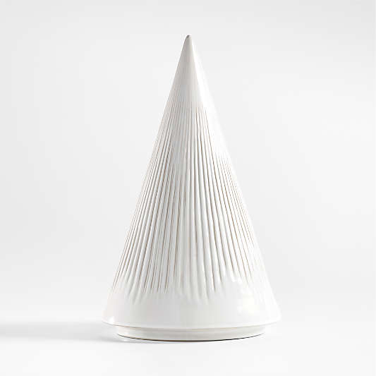 Dover Extra-Large White Ceramic Christmas Tree 15"