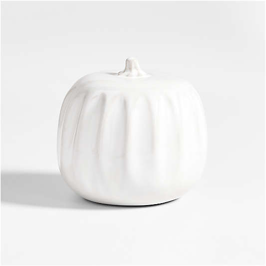 Dover Small White Ceramic Pumpkin